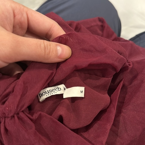 HOUSE OF CB 'Lucasta' Mulberry Gathered Mini Dress/Size M - Picture 7 of 7